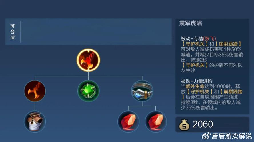 王者荣耀张飞专精装备