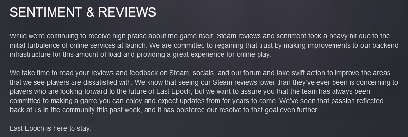 《最后纪元》评价下滑 游戏总监承诺将继续改进