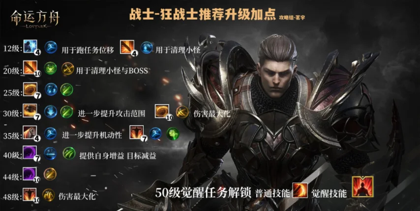 命运方舟狂战士技能搭配