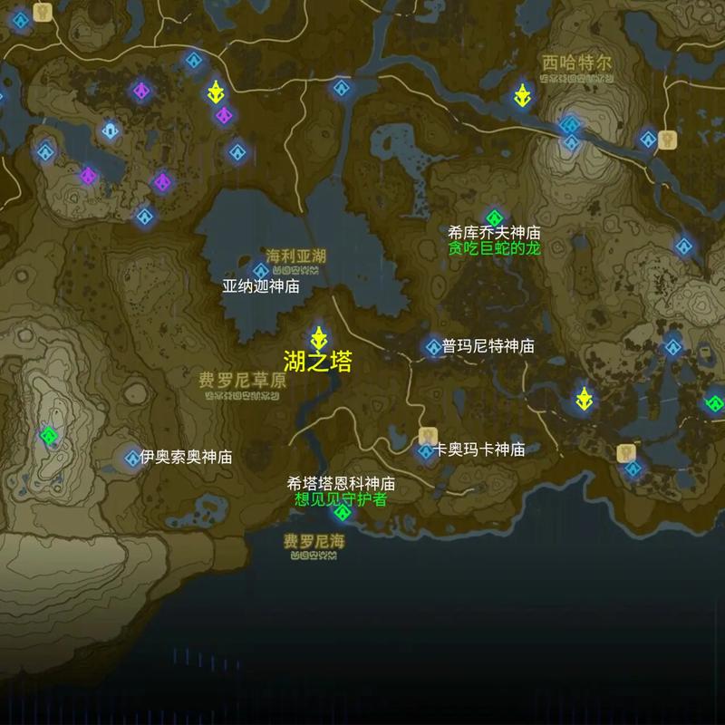 塞尔达传说旷野之息的神庙位置