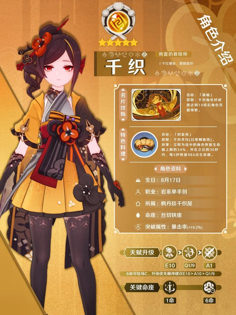 原神千织圣遗物