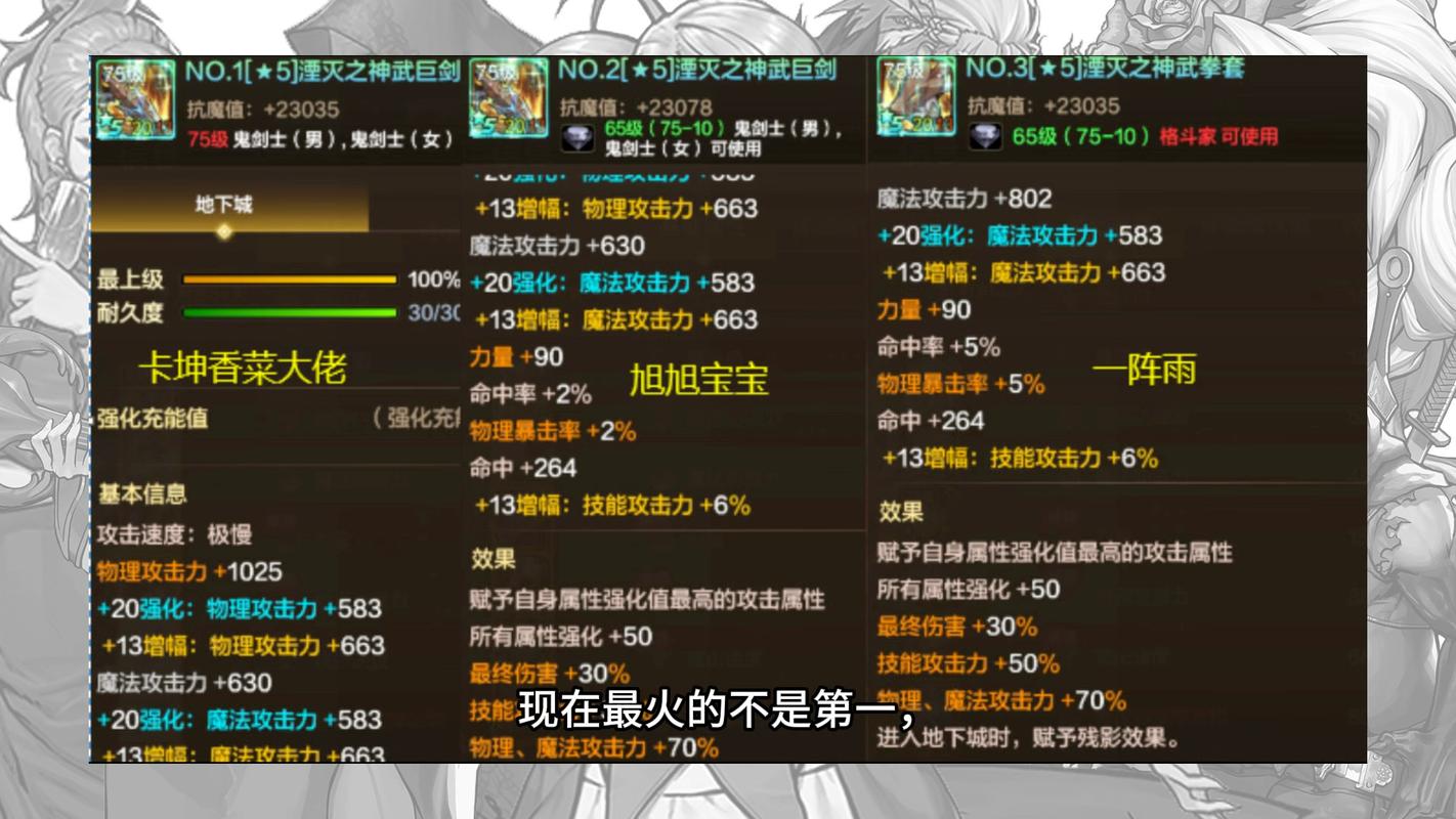 DNF妖护使CP武器