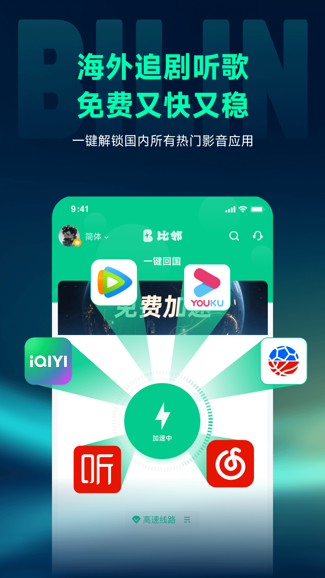 比邻回国加速器
